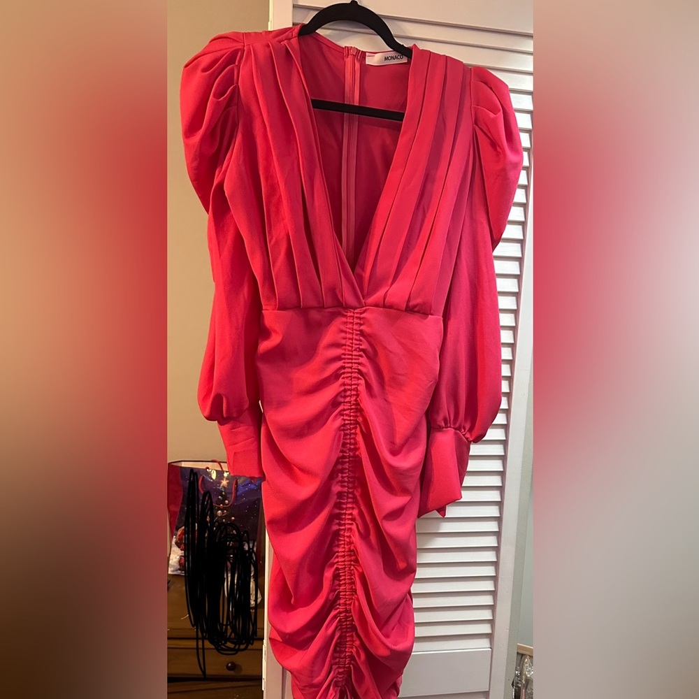 Pink shoulder dress